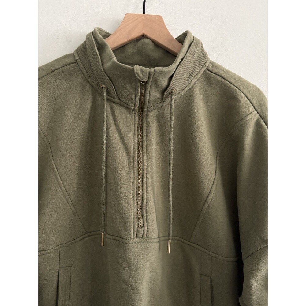 Avia 1/4 Zip Mock Neck Sweatshirt Workout Athleisure Womens XXXL (22) Green - Picture 4 of 6